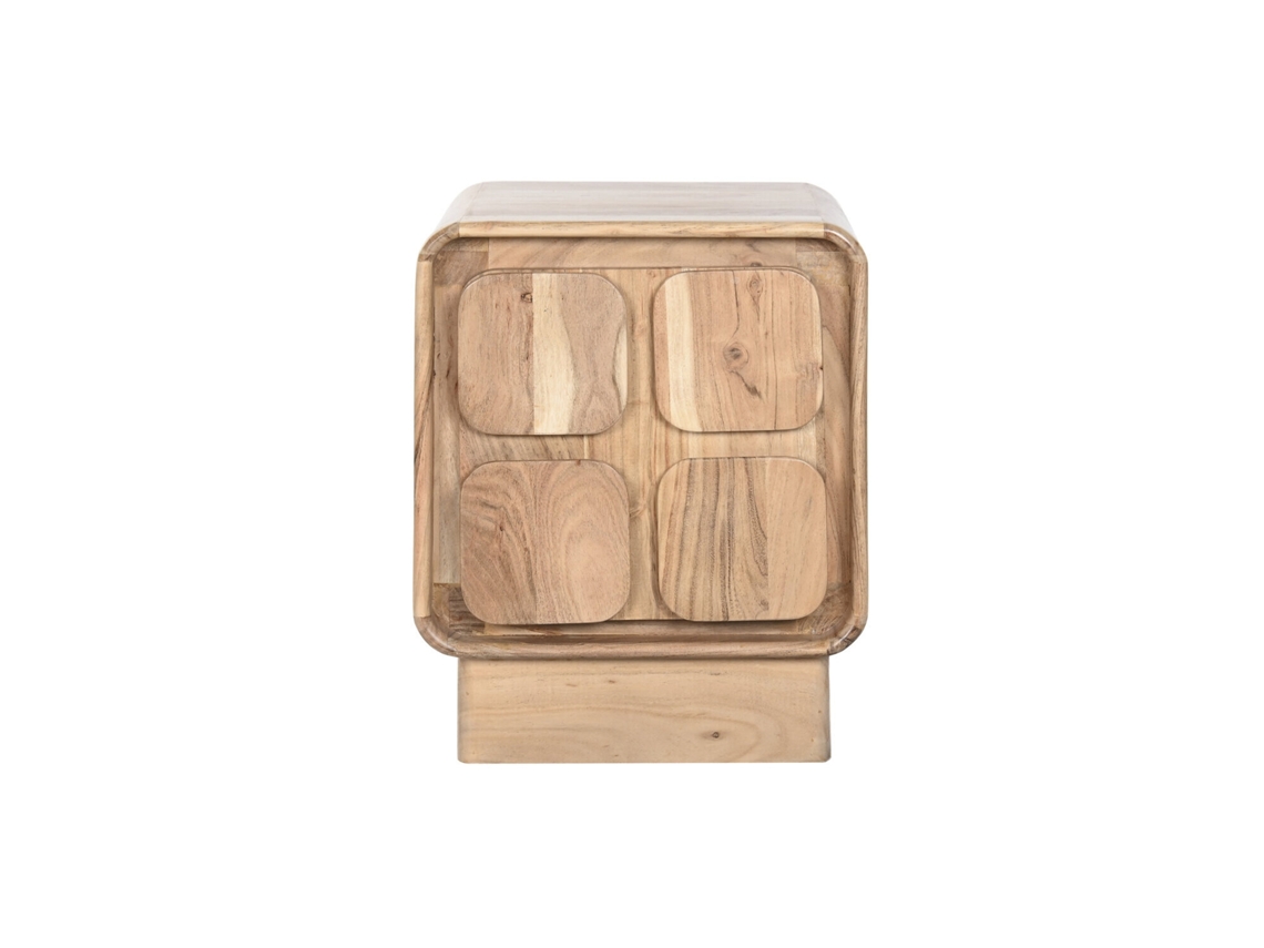 Mesita De Noche Acacia Mdf Natural 40x40x50cm