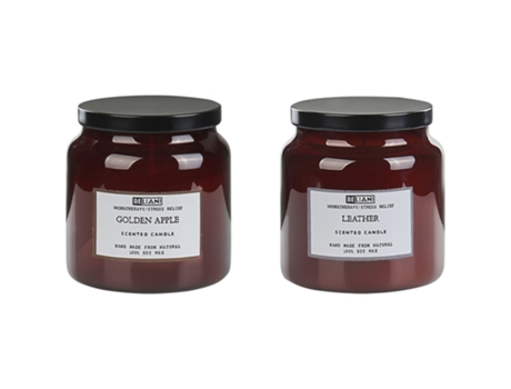 Conjunto de 2 velas aromáticas BELIANI Absolute alchemy de Cera de soja Marrón 10x10x10