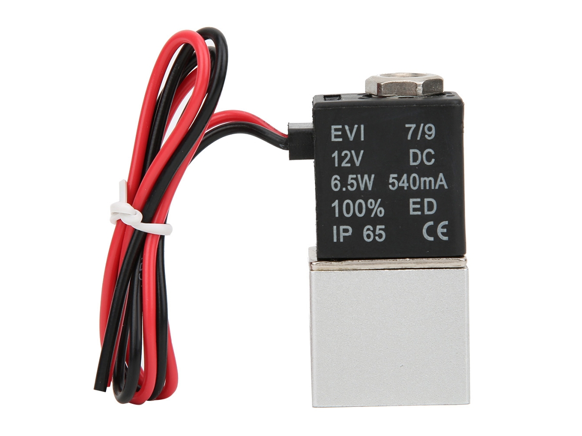 Válvula Solenoide De Respuesta Rápida Agua Aire Aceite 2 Posiciones 2 Vías Cuerpo De Aleación De Aluminio Dc12v G1/4in