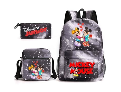 KOHREE Conjunto de tres piezas de mochila escolar para estudiantes de Mickey Mouse