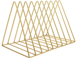 Soporte Triangular Grande De Hierro Dorado Para Libros, Organizador De Escritorio Multifuncional.