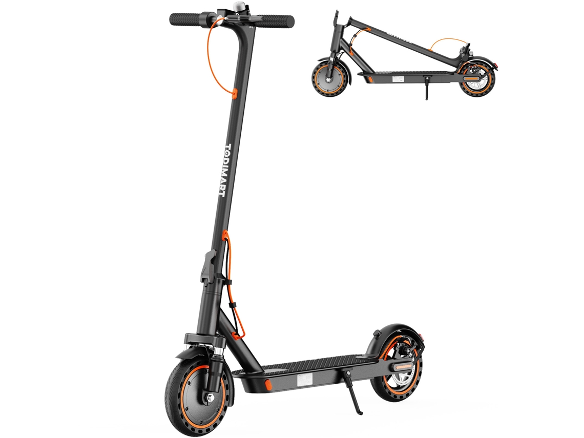 Patinete eléctrico plegable Todimart T6, con suspensión de doble resorte y neumáticos sólidos de 8,5.