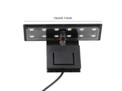 Yncm2026-luz Led Para Acuario 6w 12 Led Luz Blanca Portátil Con Pinza Para Pez Jarra Tanque De Peces