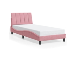 Maison Exclusive - Estructura De Cama Sin Colchón Hanko Terciopelo Rosa 80x200 Cm