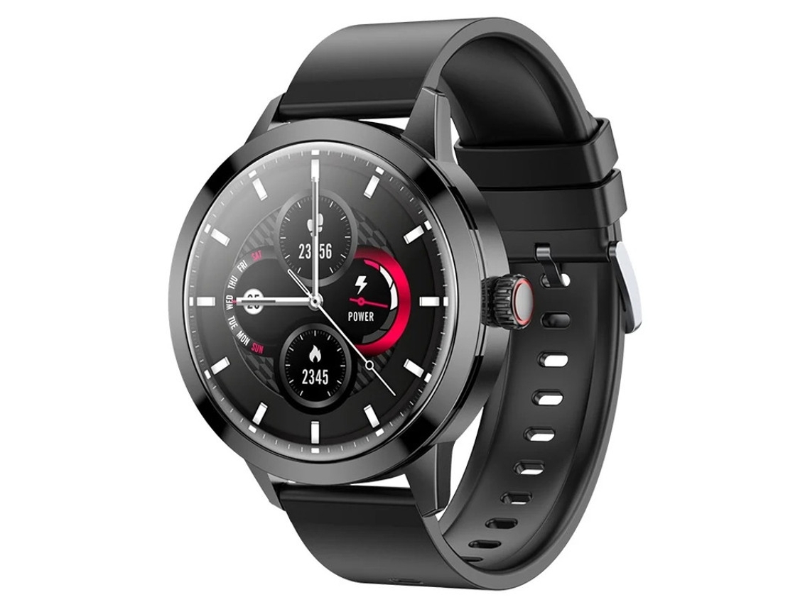 Reloj inteligente Yizhood AMOLED con monitorización de salud y llamadas para uso diario (negro)