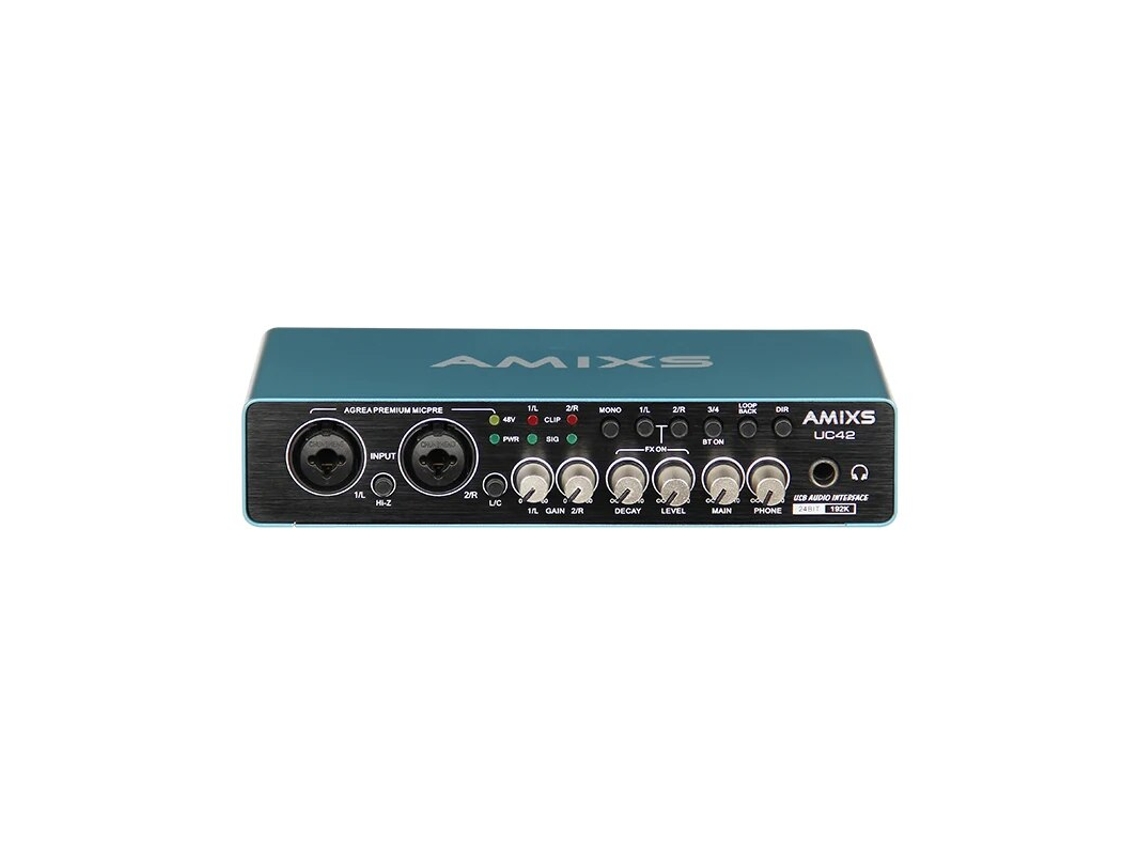 Interfaz de grabación de audio para computadora con puerto USB, tarjeta de sonido externa y equipo profesional de audio y video. Mdug