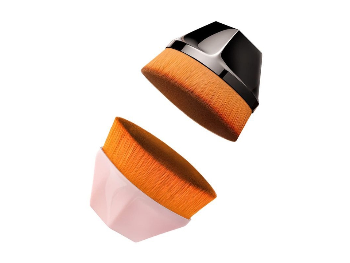 Juego De 2 Brochas De Maquillaje, Brocha Hexagonal De Punta Plana Para Rubor Líquido Y En Polvo Ifo