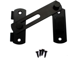 Cerrojo Para Puerta Cerradura Negra Corredera Con Pestillo Grande De Acero Inoxidable Plegable., Duradero
