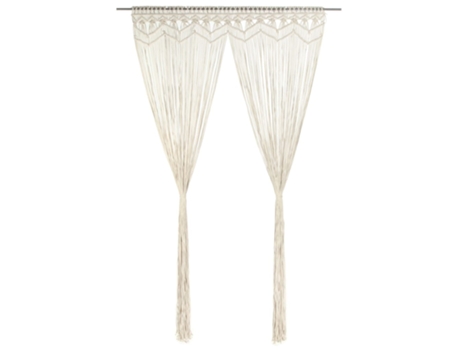MAISON EXCLUSIVE - Cortina de macramé algodón 140x240 cm