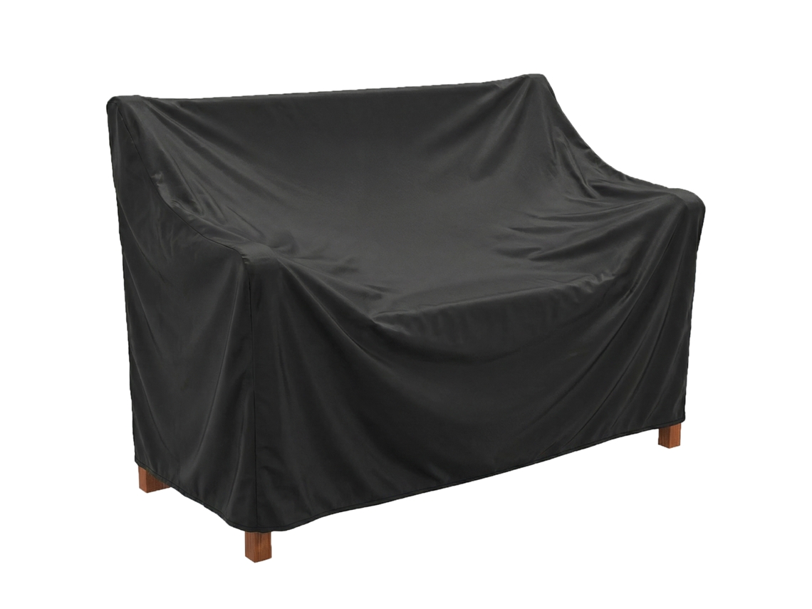 Banco Jardim Madeira 2 Lugares Impermeável 125x62x90cm Encosto Marrom Claro