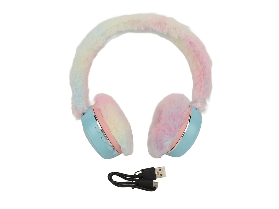 Fone De Ouvido Bluetooth 5.1 Orelhas Acolchoadas Quentes Desenhos Animados Gravidade Forte Plegável
