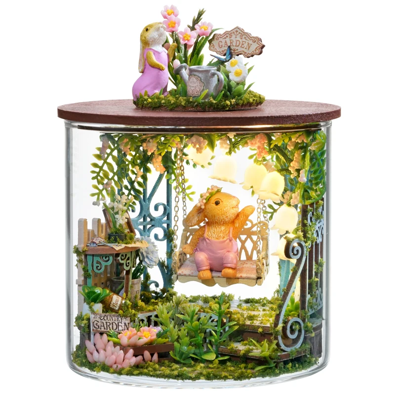 (b113) Minicaja Esférica Para Casa De Muñecas Diy, Modelo De Ensamblaje 3d De La Serie Dream Bottle
