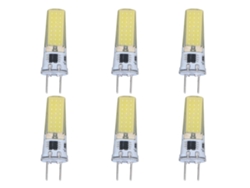 Rebe-6 Piezas Bombilla Led G8 5w Regulable Cob Ahorro Energético 360 Grados 50000 Horas 100-120v