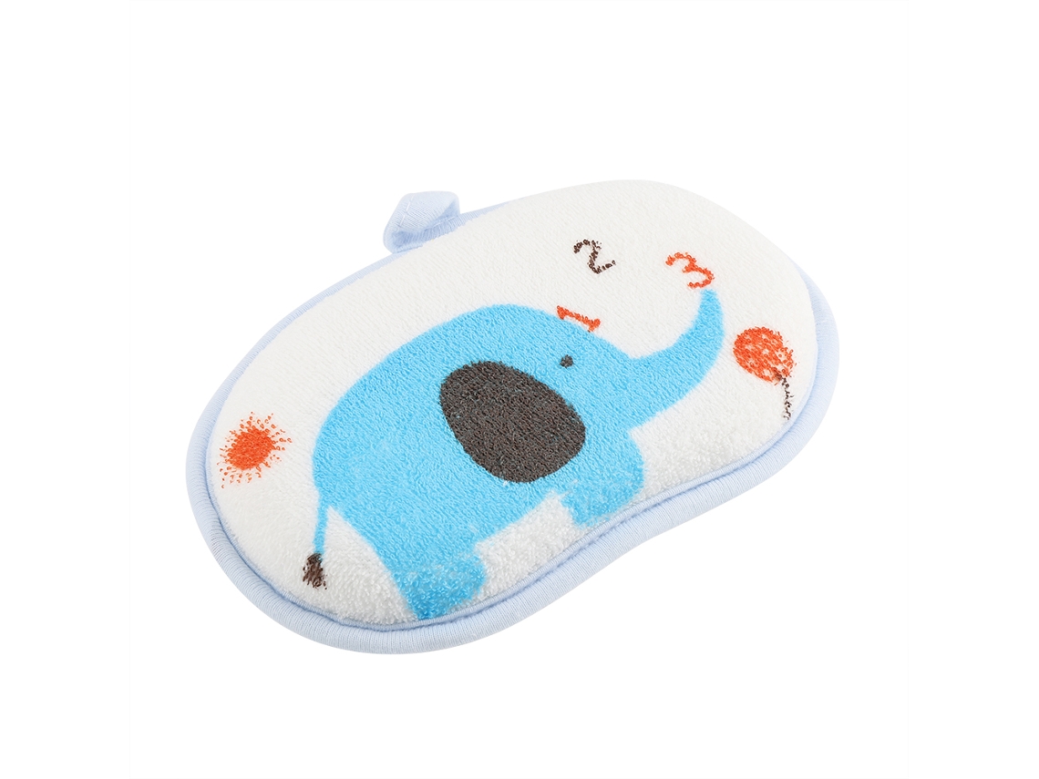 Esponja De Banho Para Bebé De Algodão Com Padrão De Elefante Bonito (azul)