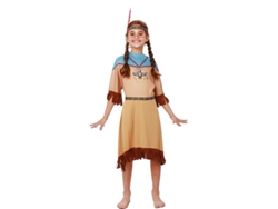 Disfraz de India Apache en vestido con tocado para niña