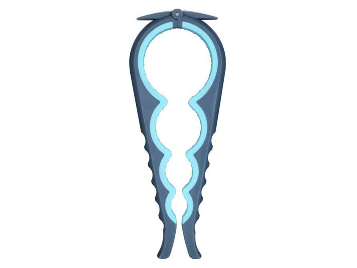 Abrefrascos LINJOU para personas con fuerza limitada, azul, ajustable, antideslizante.