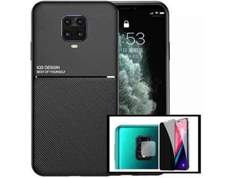 Kit Funda Magnetic Lux y Anti-Spy 5D Full Cover y Protector de Cámara Trasera Xiaomi Redmi Note 10 Lite PHONECARE Negro