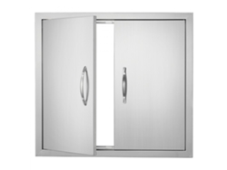 Puerta de Acceso Doble de Acero Inoxidable para Cocinas e Isla Grill 660x609 mm Tekmaquinas