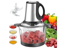 Licuadora eléctrica de 4 cuchillas de acero inoxidable, picadora de carne, 3 velocidades (2 l), para carne y verduras