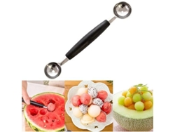 2026da-cuchara De Acero Inoxidable De Doble Extremo Para Bola De Melón, Helado, Masa Y Postres