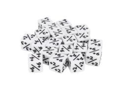 Juego De 20 Dados Acrílicos De 6 Caras Con Números, Para Juegos Y Educación Infantil, Color Blanco.