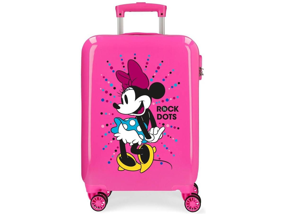 Maleta de Cabina DISNEY Minnie Rock Dots Rígida 55cm Fucsia