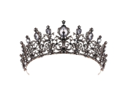 Corona gótica negra de reina. Ideal para bodas.