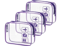 Neceser De Viaje De Pvc Transparente Digitallab (3 Unidades) (morado)