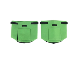 2 Bolsas De Cultivo De Fieltro No Tejido De 7 Galones Con Ventana Para Hortalizas Y Flores De Jardín.