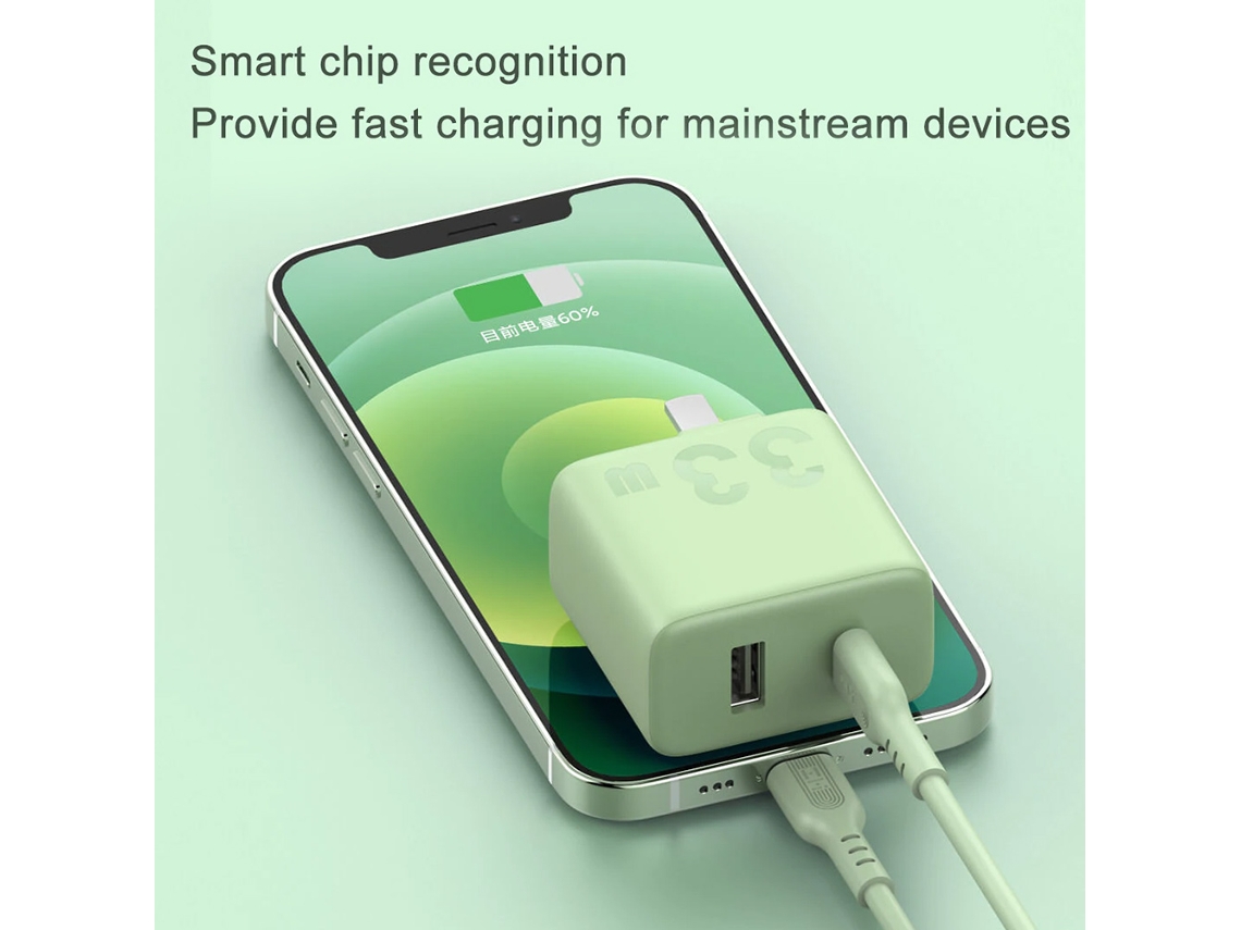 Cargador Portátil Rápido Zmi De 33 W, 1 A, 1 C, Usb-c, 100-240 V, Compatible Con Iphone 12 Y Samsung Switch.