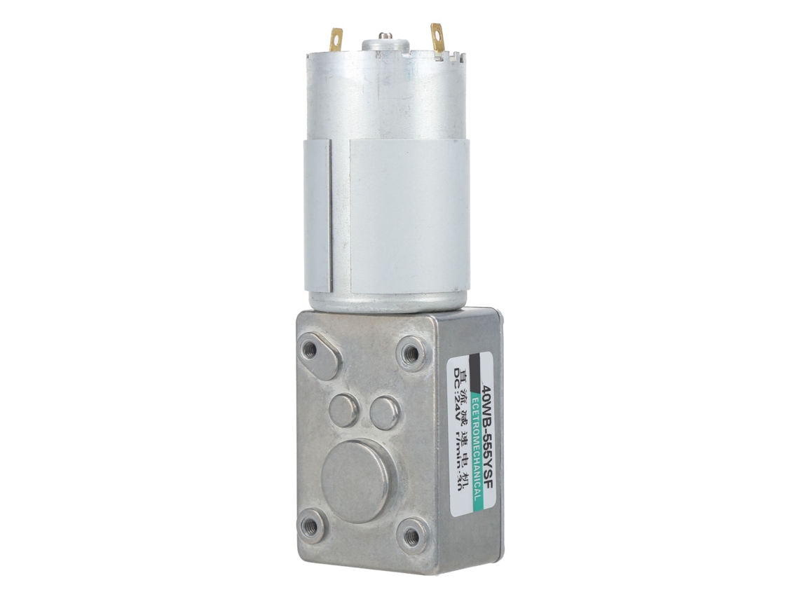 Motor de Engrenagem de Parafuso Turbina DC 24V Alta Torção 30rpm