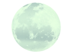 Pegatina Luna Luminosa 30cm Decoración de Pared Infantil Plata Verde