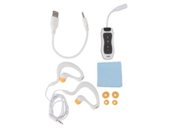 Reproductor Mp3 Resistente Al Agua Ipx8 Con Auriculares Recargables, 8 Gb, Para Natación, Buceo Y Correr - Blanco