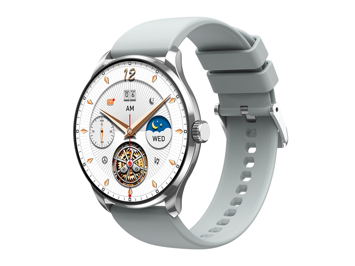 Smartwatch ZW86 con pantalla AMOLED 2.5D de 1,43 pulgadas (466x466), Bluetooth 5.1, monitor de frecuencia cardíaca y oxígeno en sangre (plateado)