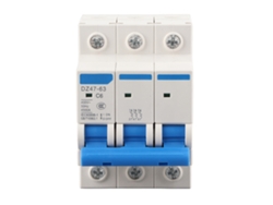 Disyuntor Miniatura Mcb Dz47-63 3p 400v 6a Con Protección Contra Sobrecargas Y Cortocircuitos.