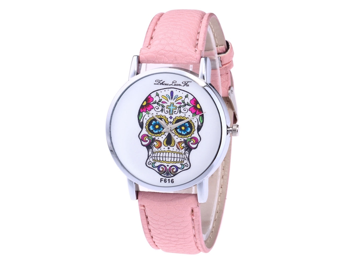 Reloj Analógico Para Hombre Con Correa Sencilla De Piel Sintética Y Movimiento De Cuarzo (rosa)