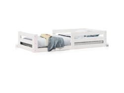 Maison Exclusive - Estructura De Cama Sin Colchón Madera De Pino Blanca 90x200 Cm