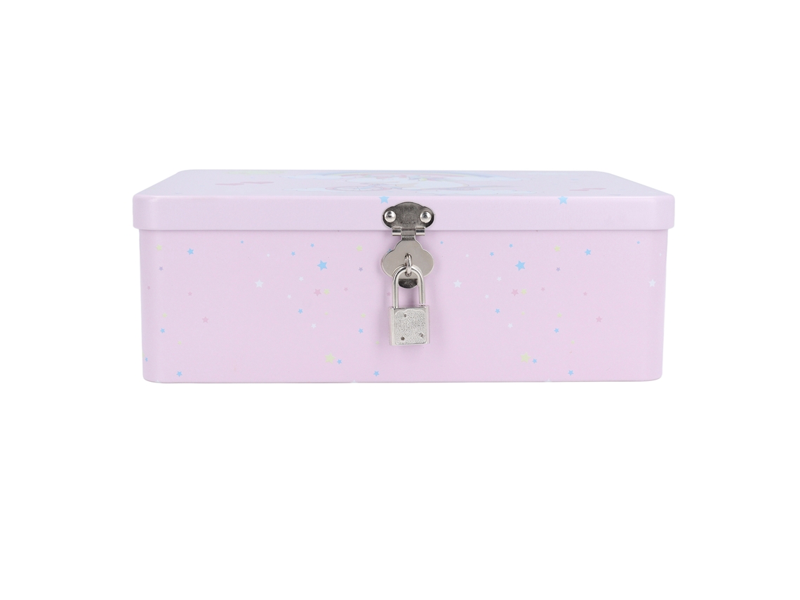 Caja De Almacenamiento Infantil Con Cerradura, De Metal, Regalo Adorable, Decoración De Cumpleaños.
