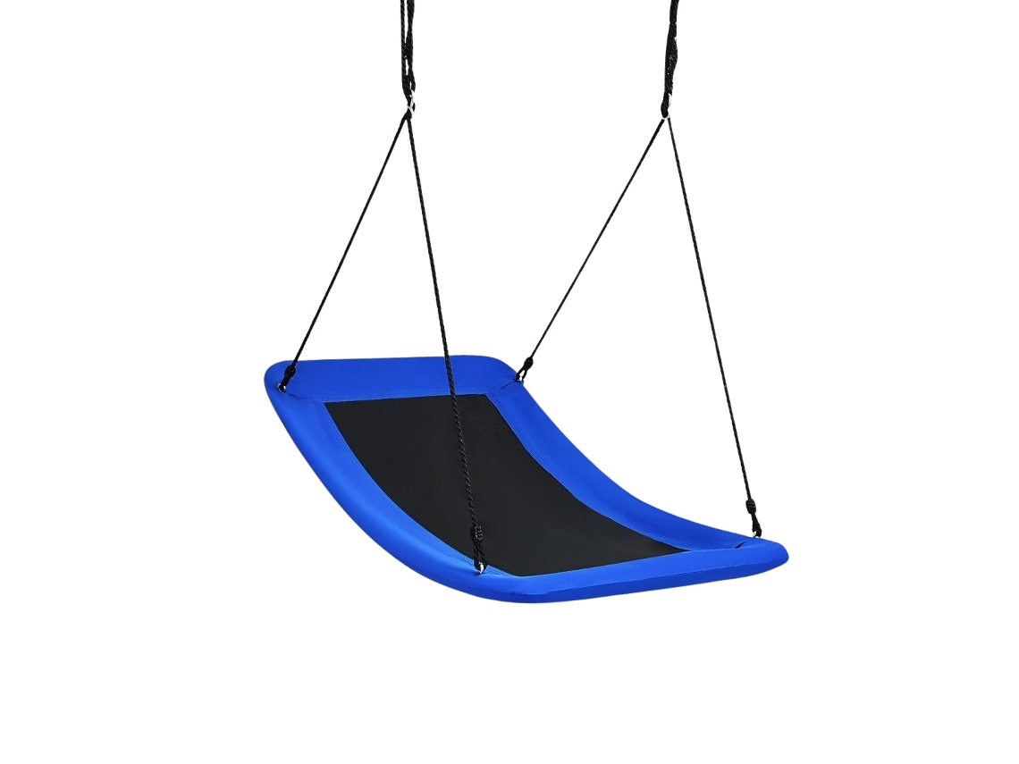 Balanço De Árvore, Balanço De Ninho Com Corda Ajustável, Externo, 83 X 155 Cm, Azul