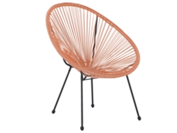 Silla de jardín BELIANI Acapulco ii de Ratán sintético Naranja 70x90x87