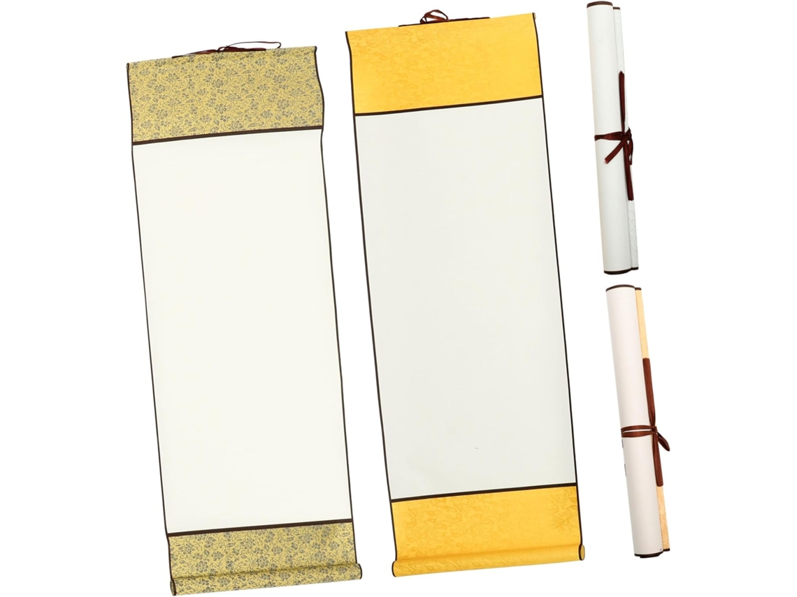 Rollos De 4 Hojas De Papel De Caligrafía En Blanco
