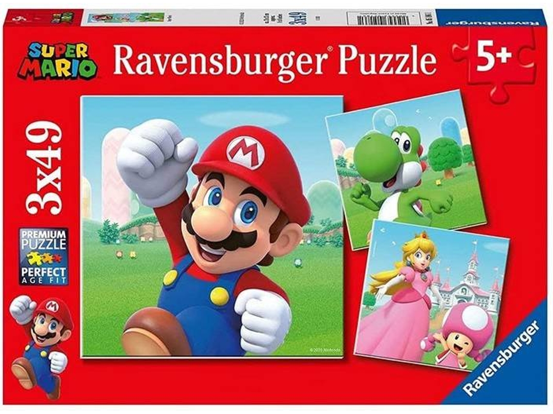 Puzzle RAVENSBURGUER Super Mario Fotos Edad Minima 5 Anos 49 Piezas Worten.es