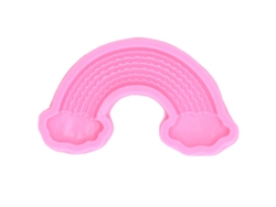 Moldes de silicona con forma de nube arcoíris para decorar pasteles y chocolate.