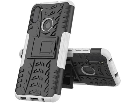 Carcasa + Protector Samsung Galaxy M11 HFS-HOUSE Kickstand Blanco