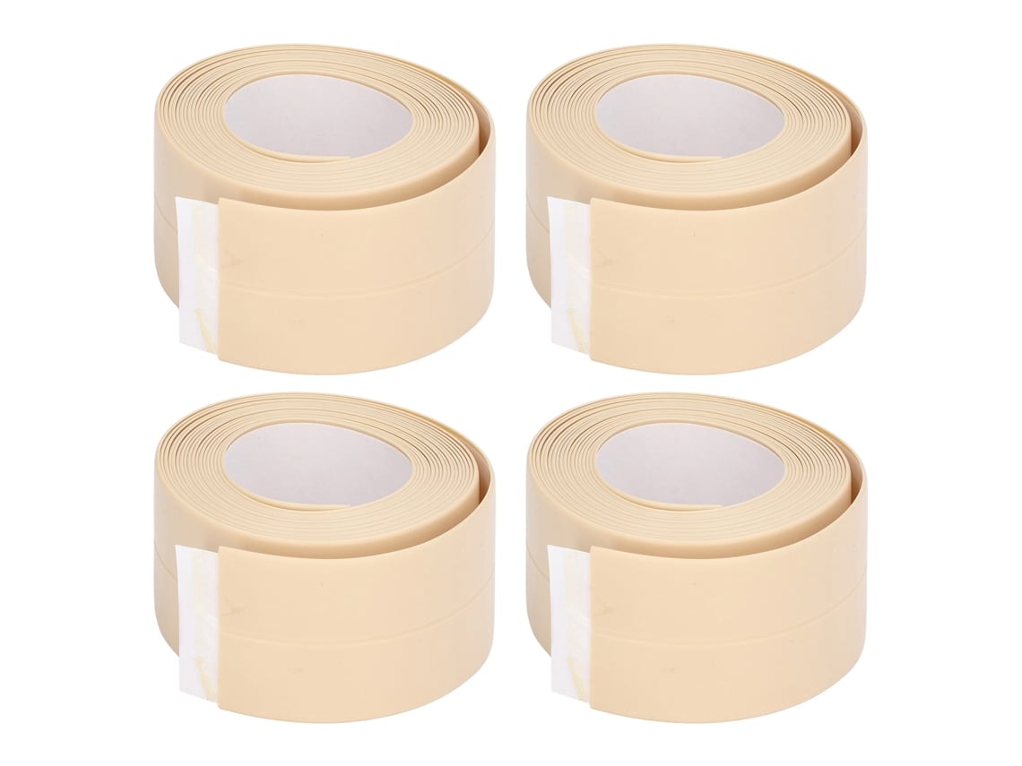 Cinta De Sellado De Pvc Autoadhesiva E Impermeable Para Fregaderos De Cocina Y Baño (4 Unidades)