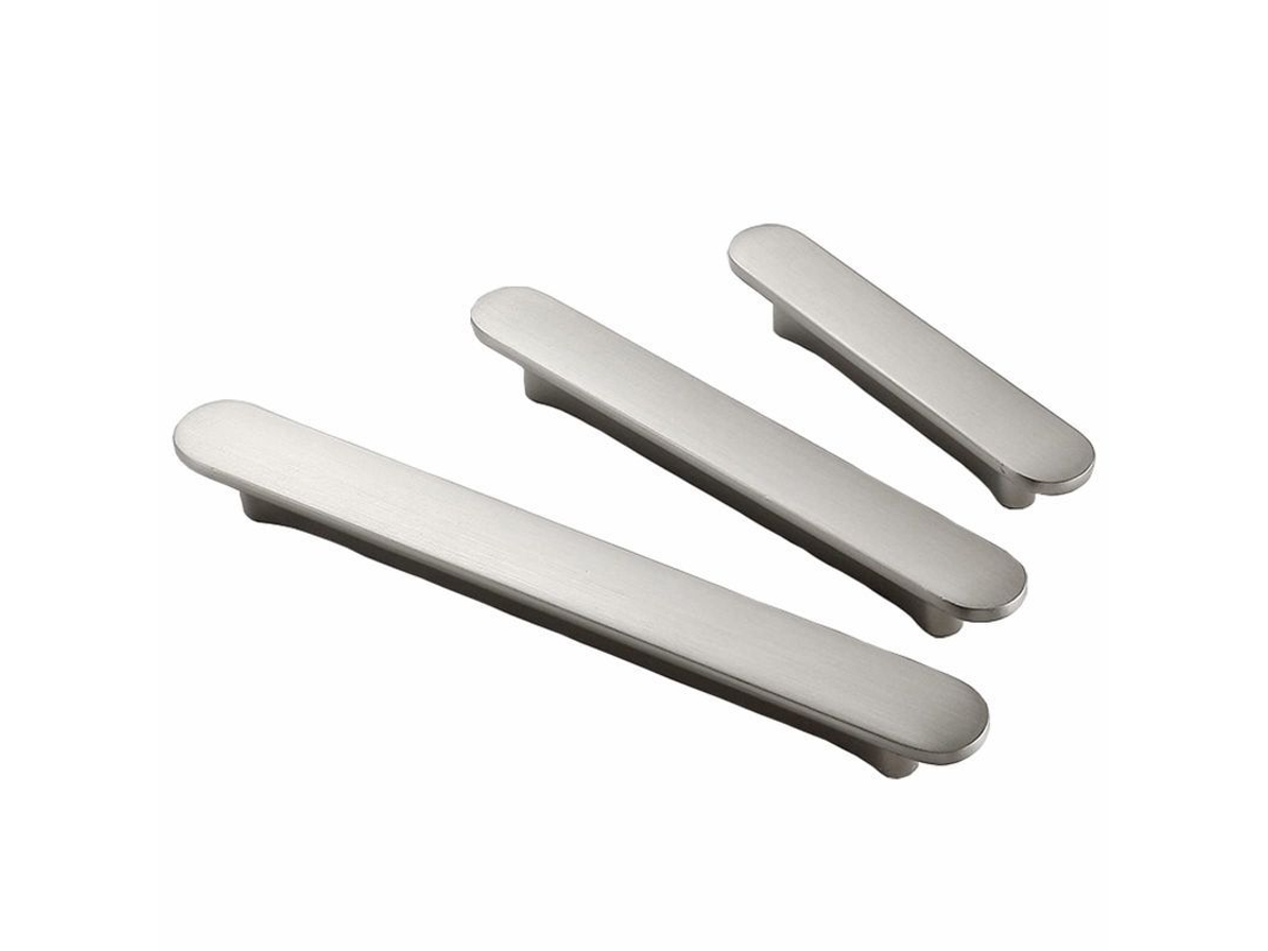 Mango para cajón de cocina, 2 unidades, acero inoxidable, color plata, 128 mm