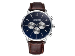 Reloj Analógico De Cuarzo Para Hombre Con Correa De Pu Moda Negra