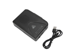 Reproductor De Cassettes Retro Portátil Reproductor De Cintas Fm Con Altavoz Claro Negro