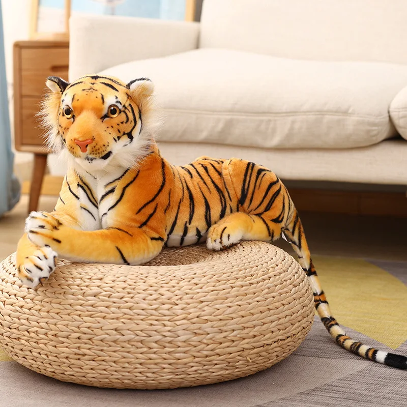 (marrón, 40 Cm) Peluche De Tigre Siberiano Sintético, Un Muñeco De Animal De Aspecto Realista.