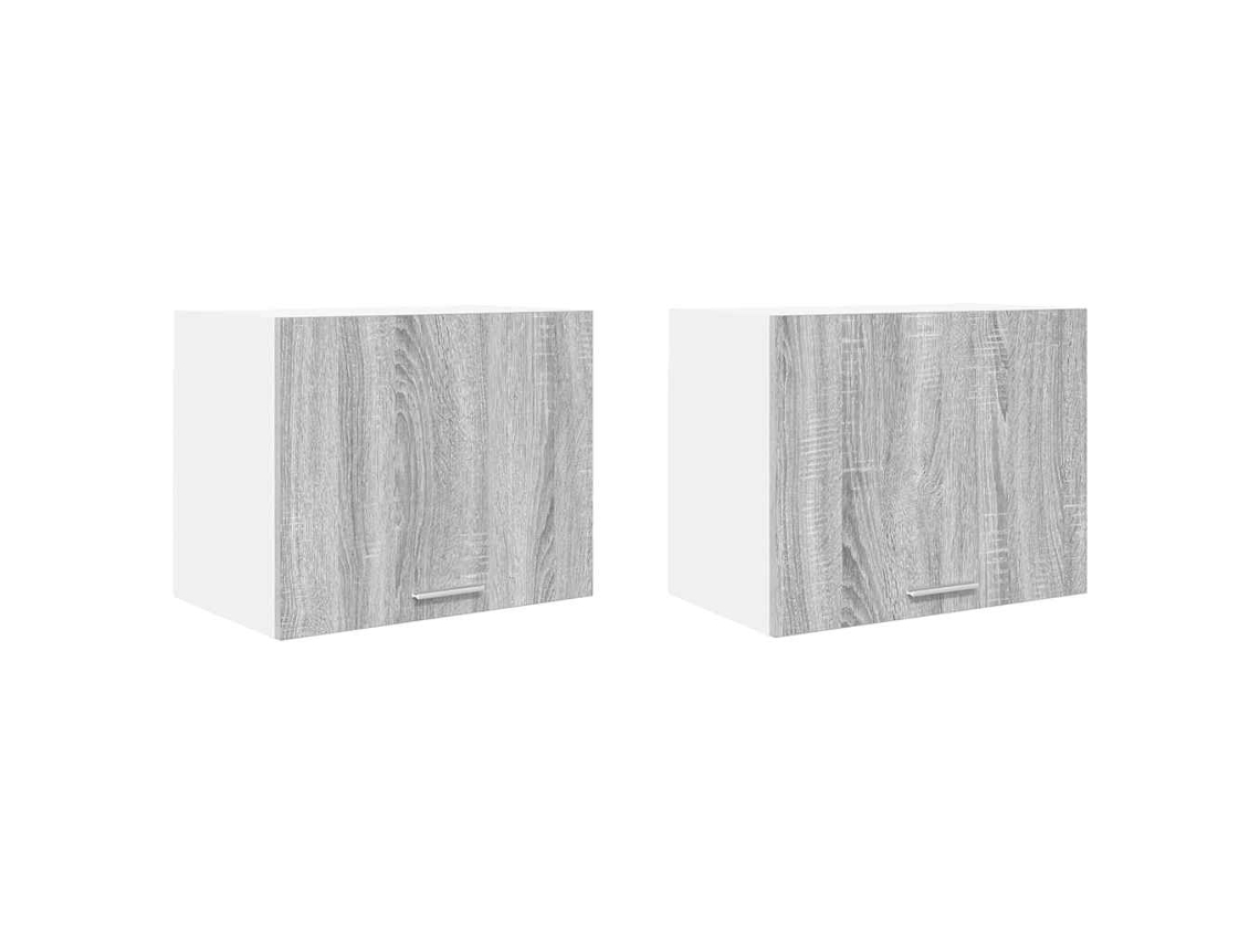 Maison Exclusive - Mueble Colgante Con Puerta 2 Pcs Gris Sonoma Y 50 X 31 X 40 Cm